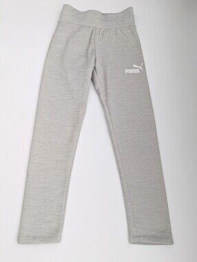 Puma Girls' (7/8-Medium) Beige Sweatpants/Joggers/Leggings w/Fleece Lining